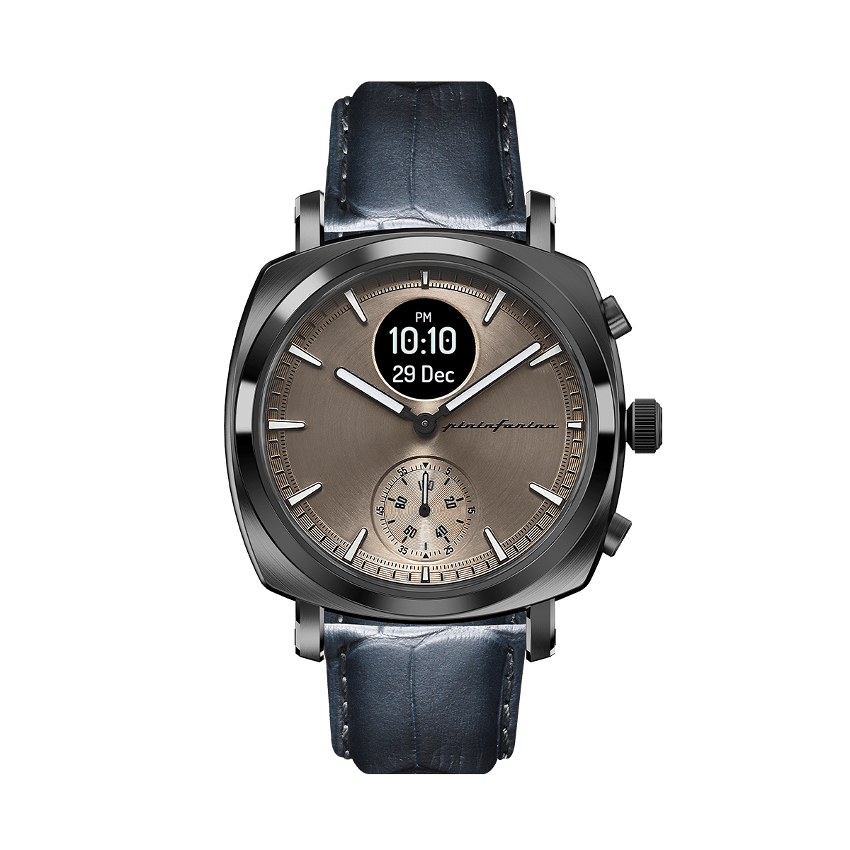 MG - Genuine Italian Leather 22mm Dress Watch Strap – Dark Grey