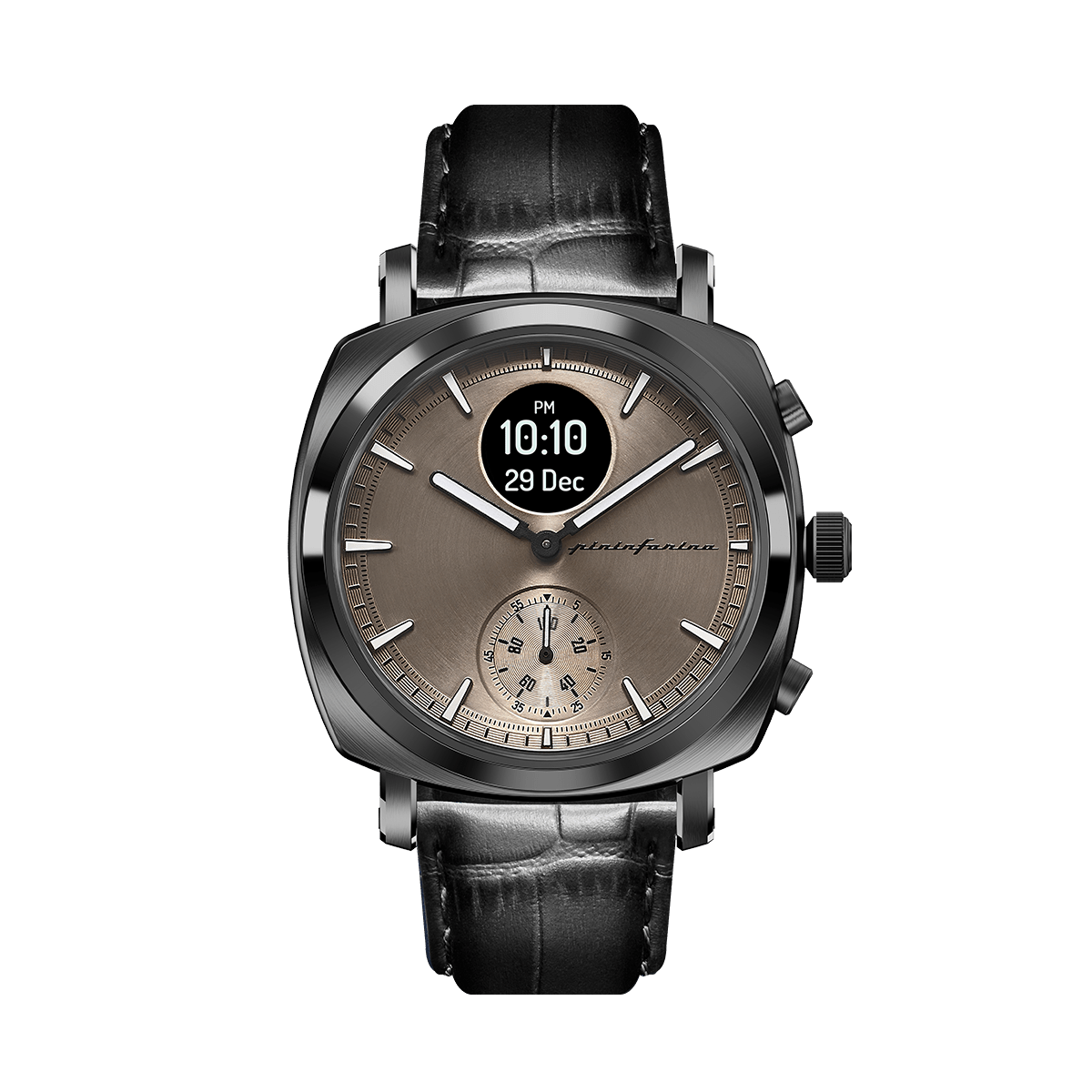 MG - Genuine Italian Leather 22mm Dress Watch Strap – Black