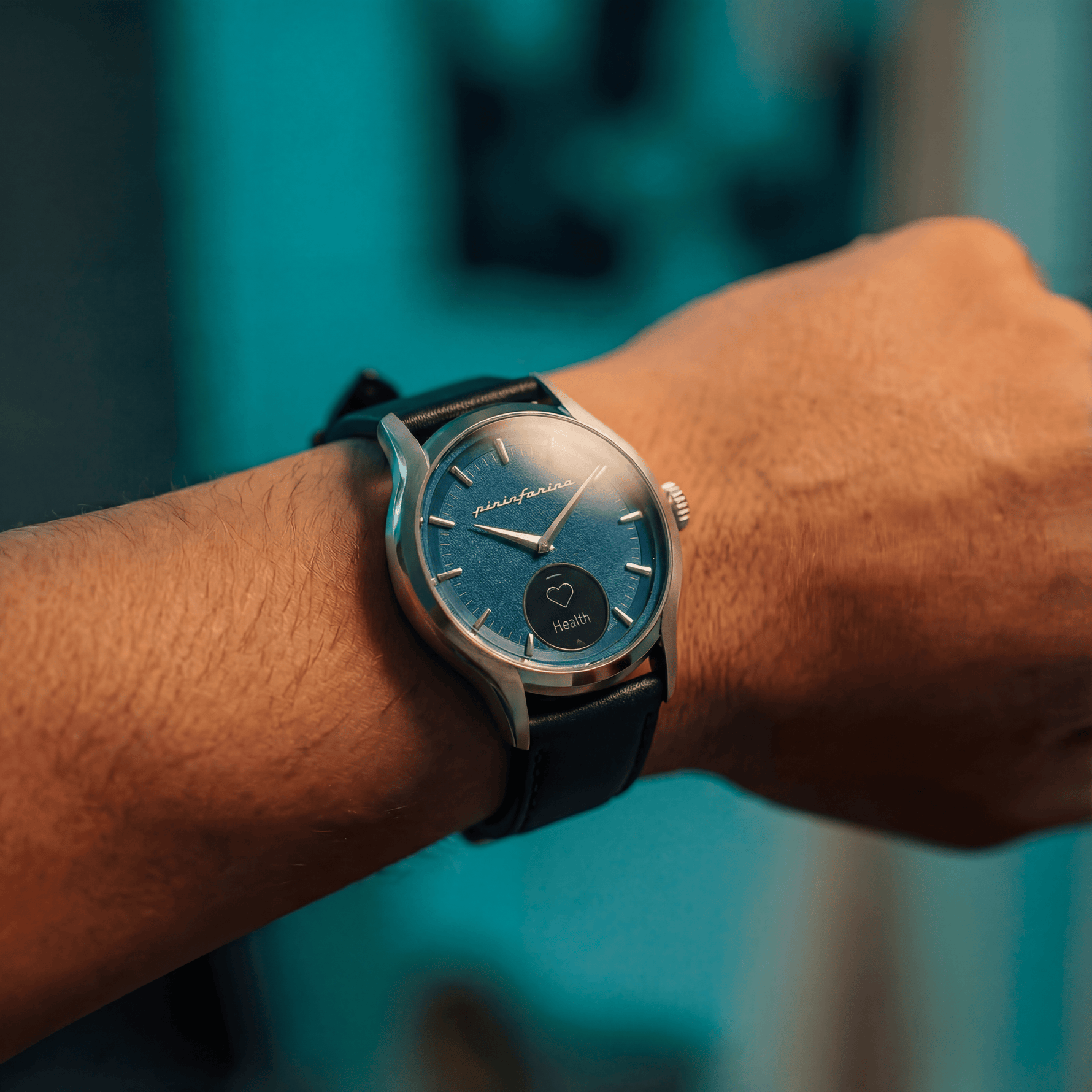 Pininfarina Pura Hybrid Smartwatch - Azzurro Steel - Pininfarina Hybrid Watch UK