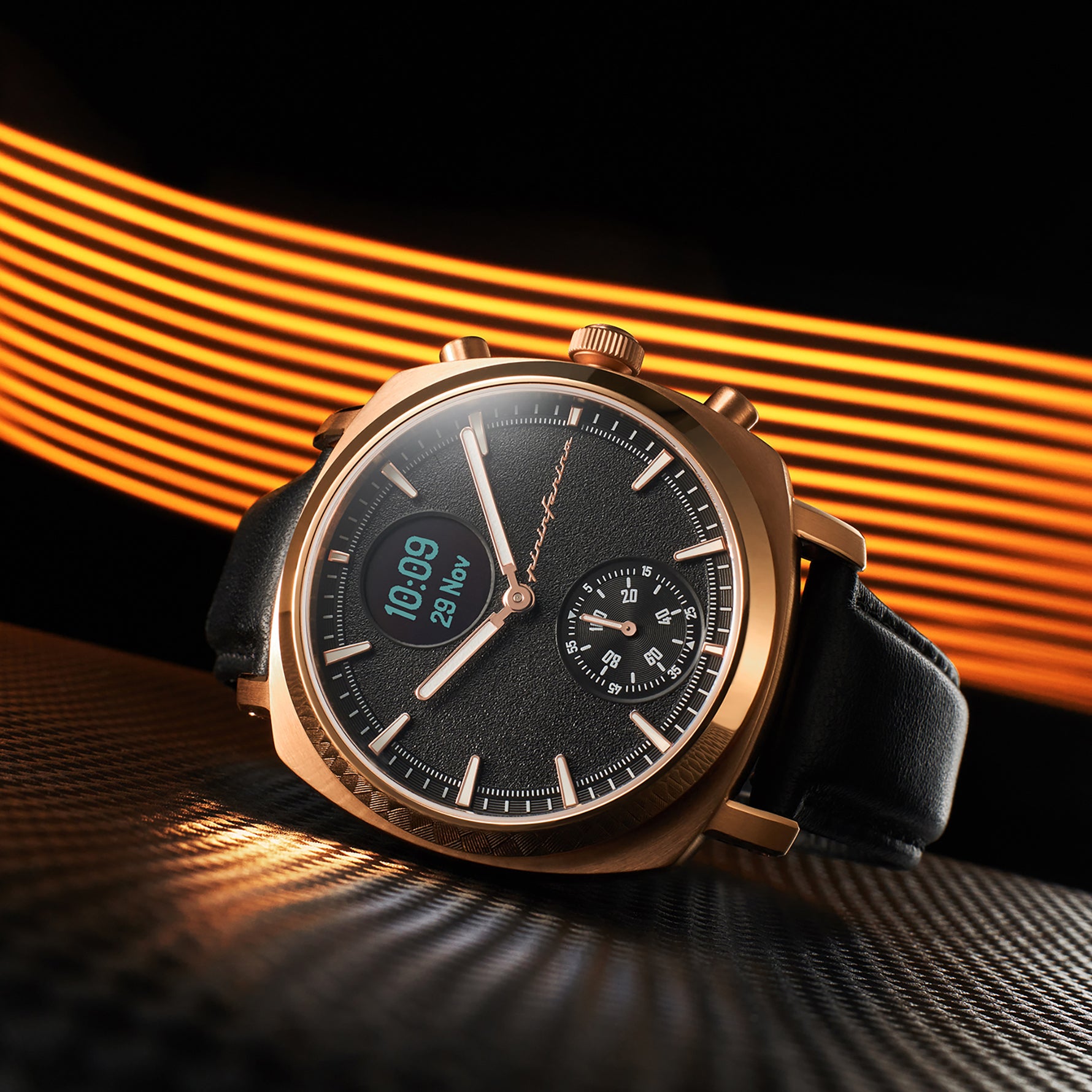 Senso Hybrid - Sunburst Rose Gold - Pininfarina Hybrid Watch UK