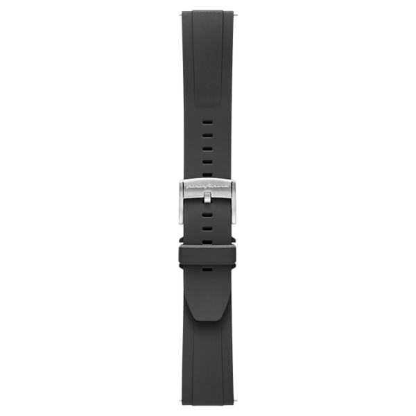 FKM Rubber 22mm Watch Strap - Black - Pininfarina Hybrid Watch UK