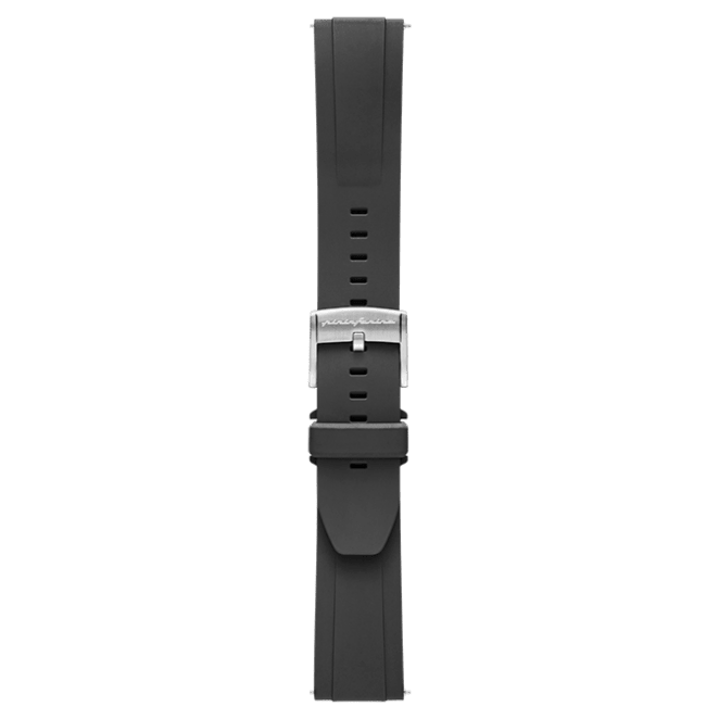 FKM Rubber 22mm Watch Strap - Black - Pininfarina Hybrid Watch UK