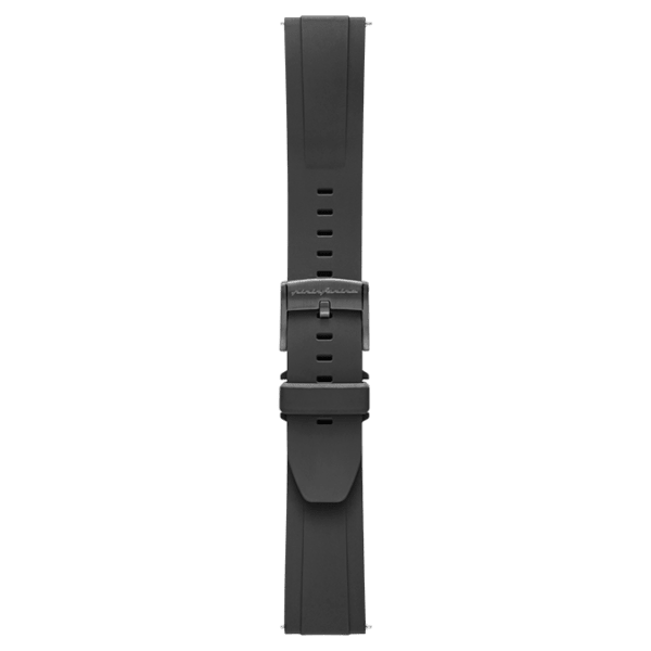 FKM Rubber 22mm Watch Strap - Black - Pininfarina Hybrid Watch UK