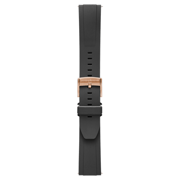 FKM Rubber 22mm Watch Strap - Black - Pininfarina Hybrid Watch UK