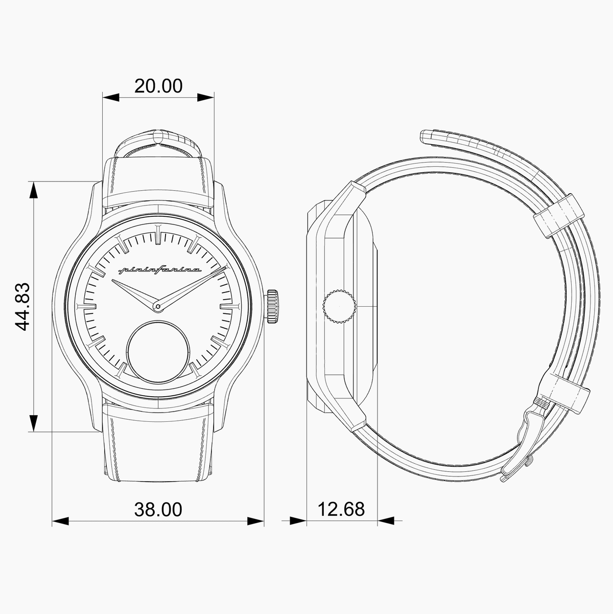 PURA Hybrid Smart Watch - Azzurro Steel - 38mm - Pininfarina Hybrid Watch UK