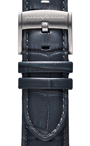 Genuine Italian Leather 22mm Dress Watch Strap – Dark Grey - Pininfarina Hybrid Watch UK