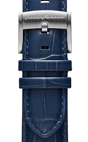 Genuine Italian Leather 22mm Dress Watch Strap – Dark Blue - Pininfarina Hybrid Watch UK