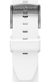 FKM Rubber 22mm Watch Strap - White - Rose Gold Buckle - Pininfarina Hybrid Watch UK