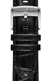 Genuine Italian Leather 22mm Dress Watch Strap – Black - Pininfarina Hybrid Watch UK
