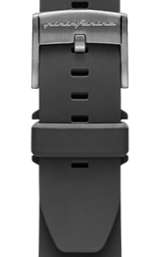 FKM Rubber 22mm Watch Strap - Black - Rose Gold Buckle - Pininfarina Hybrid Watch UK