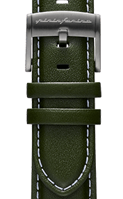 Genuine Italian Leather 22mm Watch Strap – Green - Rose Gold Buckle - Pininfarina Hybrid Watch UK