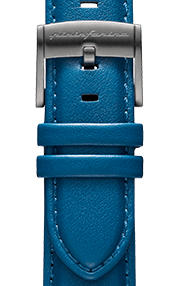 PININFARINA GENUINE ITALIAN LEATHER 22MM WATCH STRAP – BLUE WITH STEEL BUCKLE