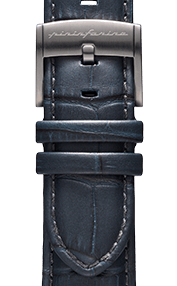 PININFARINA GENUINE ITALIAN LEATHER 22MM WATCH STRAP – Dark BLUE WITH STEEL BUCKLE