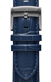 PININFARINA GENUINE ITALIAN LEATHER 22MM WATCH STRAP – Dressy Dark blue WITH STEEL BUCKLE