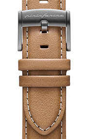 Genuine Italian Leather 22mm Watch Strap – Beige - Grey Buckle - Pininfarina Hybrid Watch UK