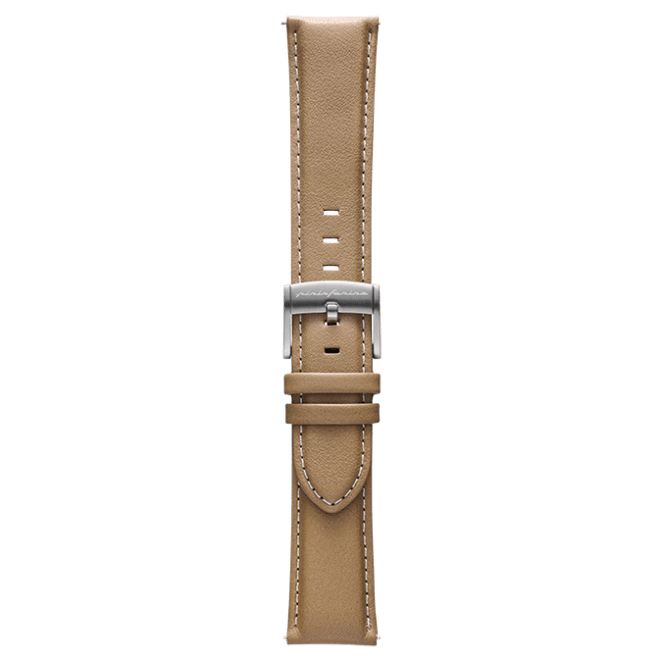 Genuine Italian Leather 22mm Watch Strap – Beige -