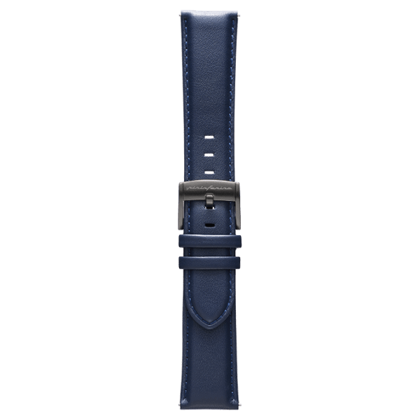 Genuine Italian Leather 22mm Watch Strap – Dark Blue - Pininfarina Hybrid Watch UK