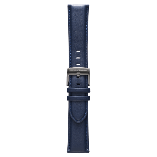 Genuine Italian Leather 22mm Watch Strap – Dark Blue - Pininfarina Hybrid Watch UK