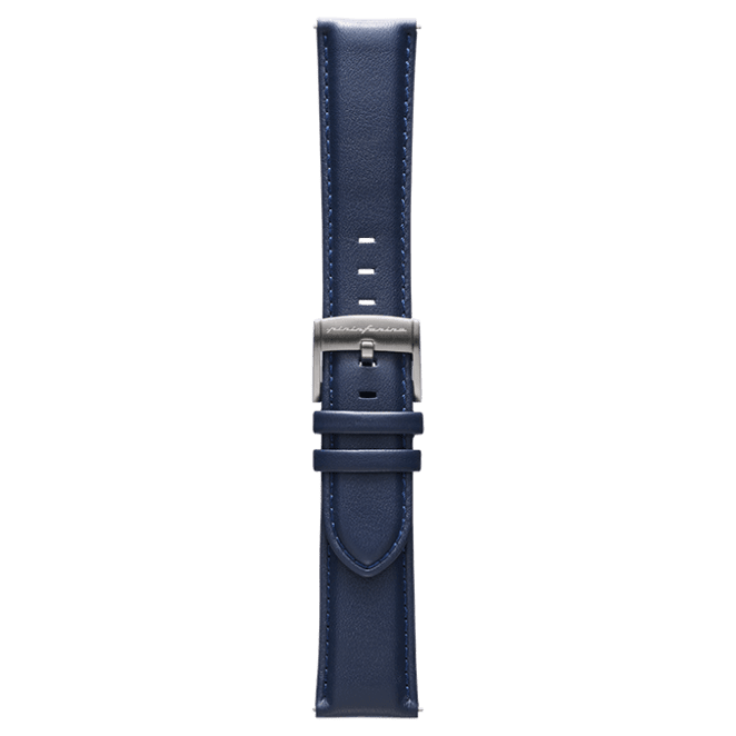 Genuine Italian Leather 22mm Watch Strap – Dark Blue - Pininfarina Hybrid Watch UK