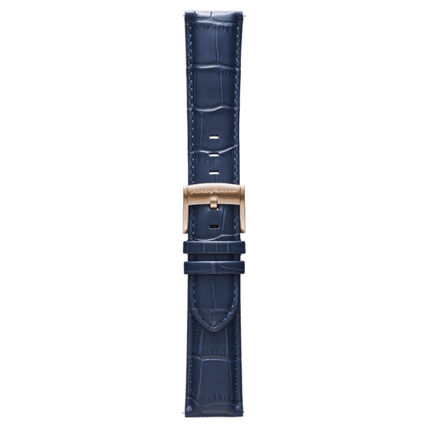 Genuine Italian Leather 22mm Dress Watch Strap – Dark Blue - Pininfarina Hybrid Watch UK