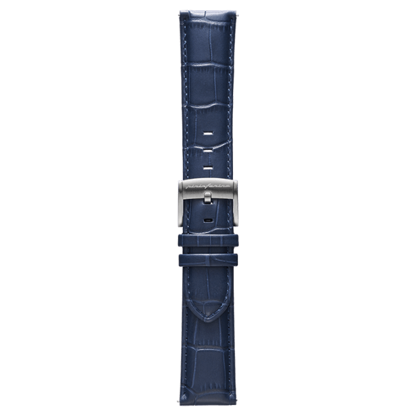 Genuine Italian Leather 22mm Dress Watch Strap – Dark Blue -