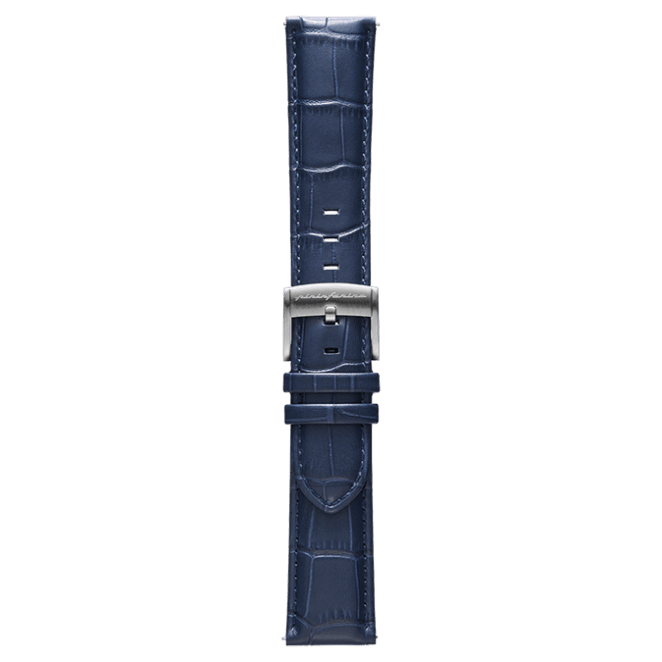 Genuine Italian Leather 22mm Dress Watch Strap – Dark Blue - Pininfarina Hybrid Watch UK