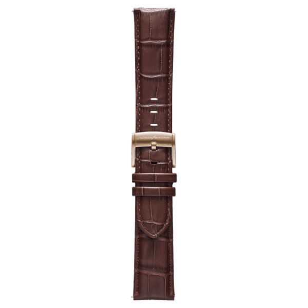 Genuine Italian Leather 22mm Dress Watch Strap – Dark Brown - Pininfarina Hybrid Watch UK