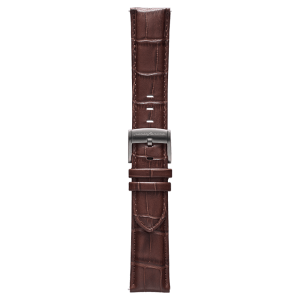 Genuine Italian Leather 22mm Dress Watch Strap – Dark Brown - Pininfarina Hybrid Watch UK