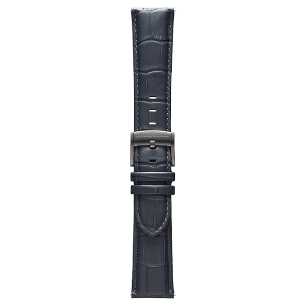 Genuine Italian Leather 22mm Dress Watch Strap - Dark Grey - Pininfarina Hybrid Watch UK