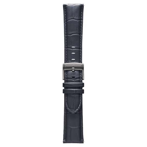 Genuine Italian Leather 22mm Dress Watch Strap - Dark Grey - Pininfarina Hybrid Watch UK
