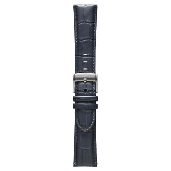 Genuine Italian Leather 22mm Dress Watch Strap - Dark Grey - Pininfarina Hybrid Watch UK