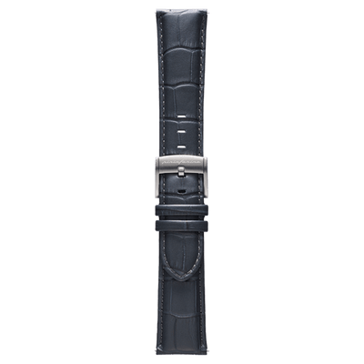 Genuine Italian Leather 22mm Dress Watch Strap - Dark Grey