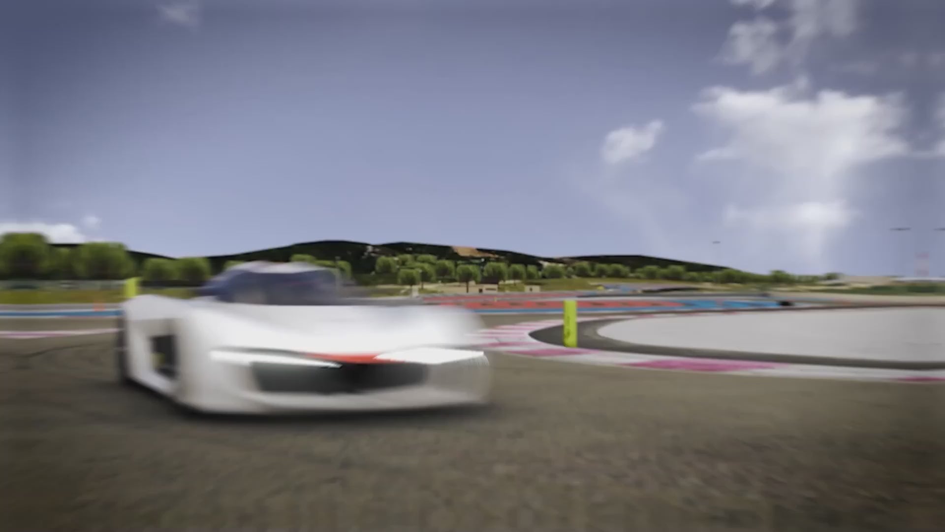 Pininfarina Car Driving Around A Race Track & Showing The Pininfarina Hybrid Watch